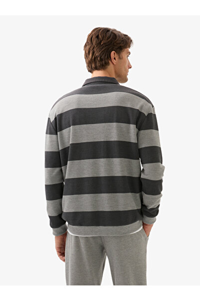 Blackspade Men's Polo Neck Sweatshirt 40834 - Gray