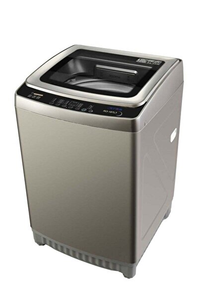 ARWA Top-Load Washing Machine 18kg with Pump, Silver, Child Lock, Tempered Glass Lid | Model: RO-18T