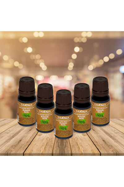 Savonia Set 5 buc - Busuioc - Ulei Esential si Pur (uz extern)