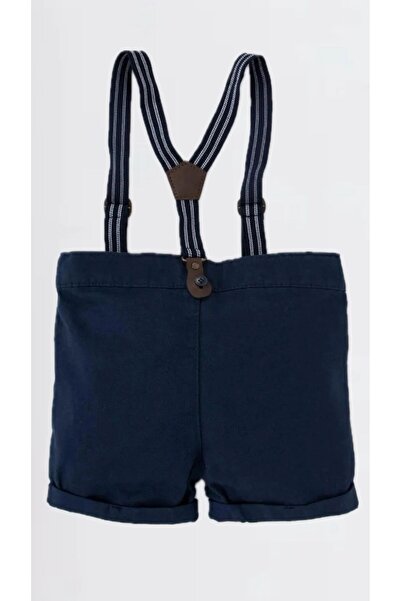 minny max Lacivert Çocuk Askılı Şort