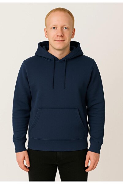 AXXEL Tricou pentru bărbați, albastru marin, cu cu căptușeală din fleece fire...