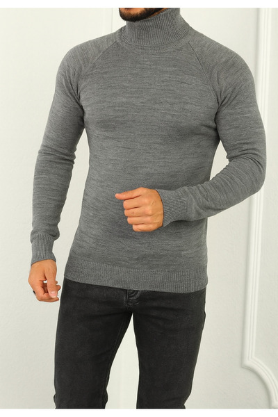 ASEZ BUTİK Men's Turtleneck Fit Knitwear Sweater