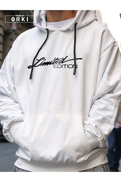 EFFRENATU ΠΕΡΙΟΡΙΣΜΕΝΗ ΈΚΔΟΣΗ με τύπωμα Λευκό oversized με κουκούλα Φούτερ με...