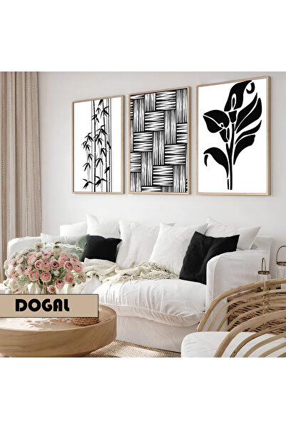 Harika bir ev Dečija soba Dnevna soba - Minimalistički moderni boemski crno-b...