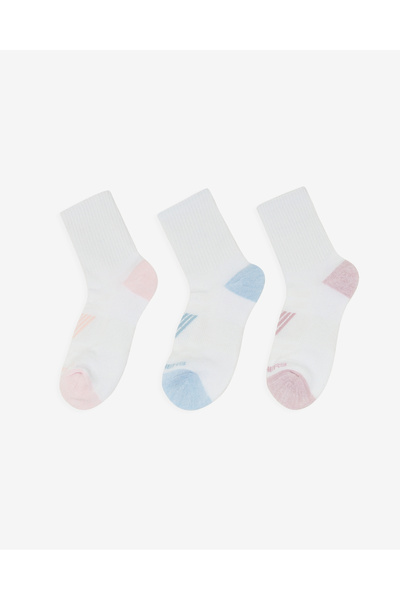 SKECHERS 6'Lı Kadın Yarım Taban Destekli Crew Çorap Kadın Beyaz Çorap S600318-127