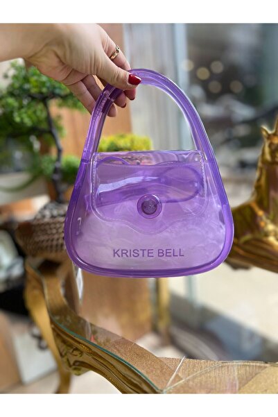 KRISTE BELL Women's Bag with Hand and Shoulder Strap Jole Acrylic 26660 Shiny Lilac