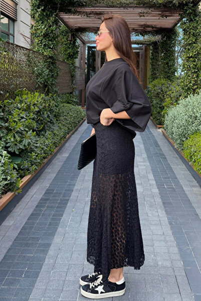 My Blog Black Lace Skirt - 50213