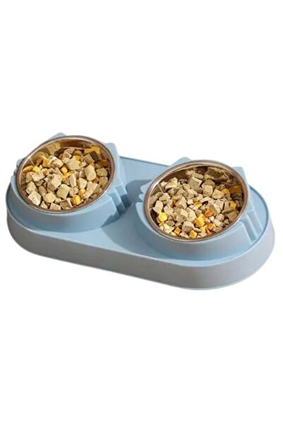 WellLuck Bol dublu pentru pisici și câini WellLuck® cu recipiente metalice de...