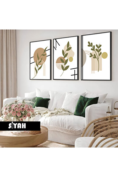 Harika bir ev Çocuk odası Oturma Salonu-Minimalist Modern Bohem Yeşil Bitkili...