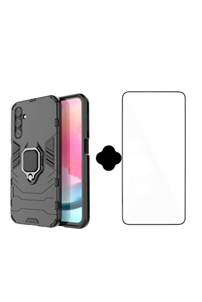 Gtech Armor Ring Back Cover and Case-Friendly Glass Screen Protector Set compatible with Samsung Galaxy A26
