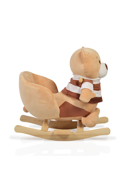 Moni Plush teddy bear rocking chair with backrest and sounds Bear Khaki