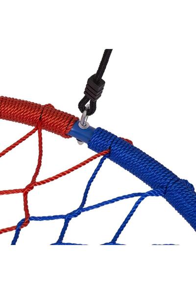 DacEnergy Nest swing, steel frame, 100% polyester, comfortable seat, round shape, 95 cm, with Spid...