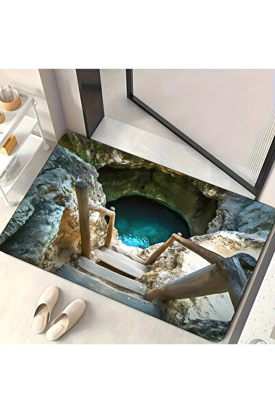 MORESUN Fantastik Su Kulesi Banyo Matı - Diyatom Çamuru Emici Makine Yıkamalı, Yatak Odası ve Oturma Odası