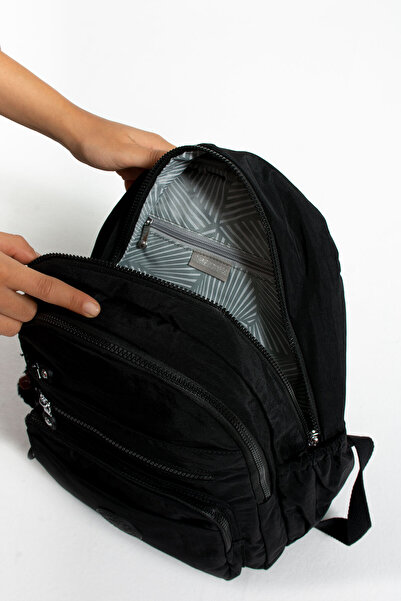 Sanmorris Multi-Pocket Women's Backpack Medium Size Casual Hv3001 Black