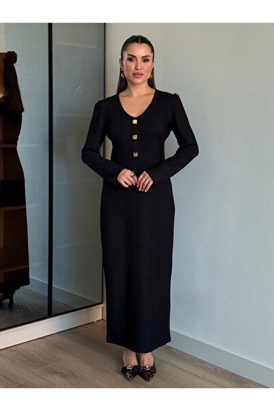 ROUPAS COLLECTİON Classic Touch Siyah Elbise