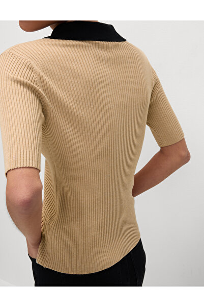 Marks & Spencer Soft Touch Yaka Detaylı Triko Üst
