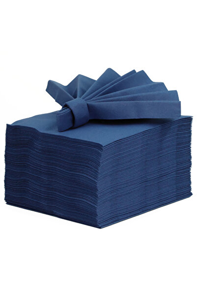 AIRLAID منديل من القماش باللون الأزرق الداكن 40x40 1/4 عبوة من 50 قطعة