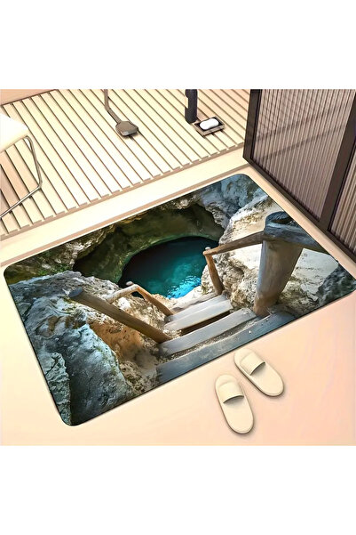 MORESUN Fantastik Su Kulesi Banyo Matı - Diyatom Çamuru Emici Makine Yıkamalı, Yatak Odası ve Oturma Odası