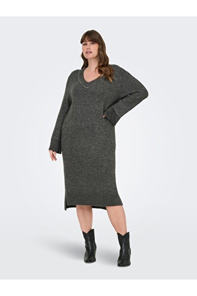 Only Carmakoma Strickkleid CARELSIE Midikleid