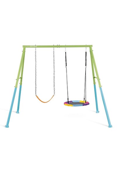 Intex Leagan copii, cadru din otel galvanizat acoperit cu pulbere, cu sistem sigur de ancorare la sol, ...