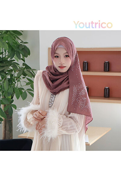 Youtrico Shawls&headscarf,rhinestone prints-handmade,Evening dress matching,Banquets&Party,180*70cm