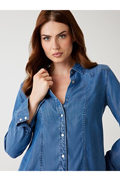 Guess Western Kadın Denim Bluz