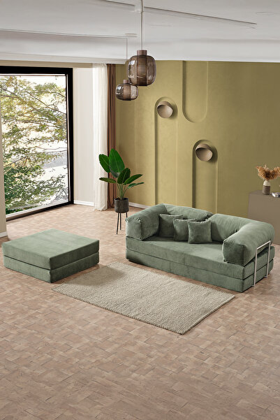 Evdemo Legom Alis Aktivite Koltuğu Yatak Olabilen Çok Amaçlı Kanepe Yeşil