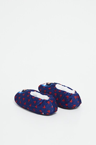 Mickey Mouse Warm house slippers with non-slip soles, blue, Mickey Mouse, Disney