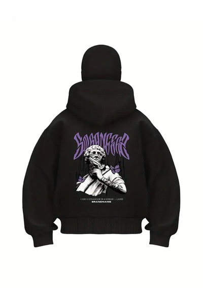 Gofeel Purple stranger printed snow masked ninja unisex sweatshirt cardigan