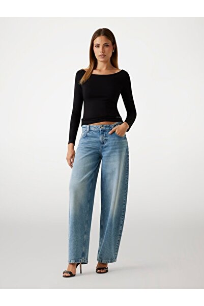 Guess Indigo Kadın Loose Fit Jean