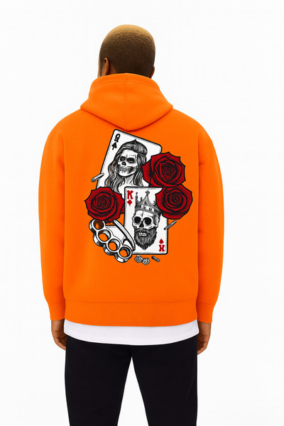 BENROMA 3 Yarn Combed Cotton Printed Oversize Unisex Sweatshirt