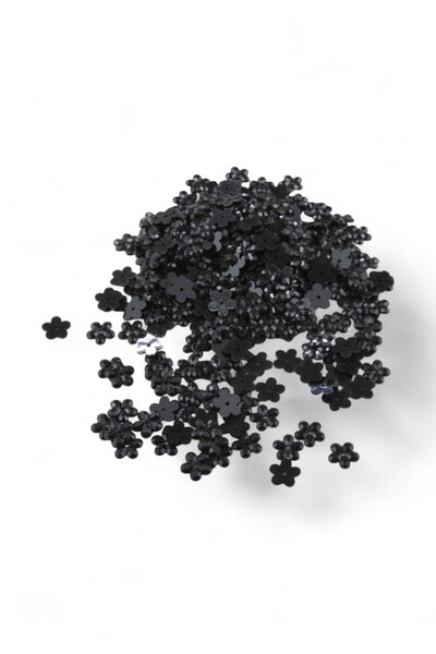 Serhat Aksesuar ve El İşçilik حجر زهرة الأقحوان الأسود مقاس 11 مم (145 قطعة)