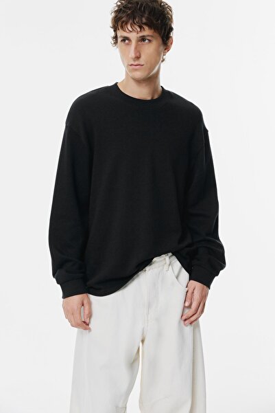Pull & Bear Basic uzun kollu sweatshirt