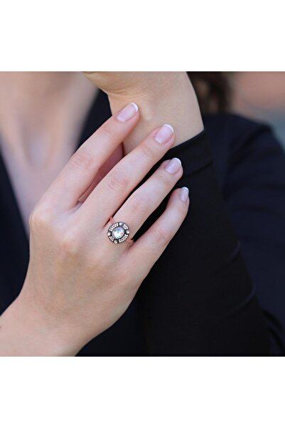 Necati Gün Elips Elmas Montür Modeli Rose Gold Gümüş Yüzük