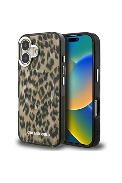 Karl Lagerfeld Carcasă Karl Lagerfeld IML cu model leopard MagSafe pentru iPh...