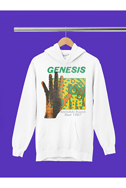 MAGORS سترة روك قطنية مطبوعة بأكمام طويلة وقلنسوة من جينيسيس بثلاثة خيوط