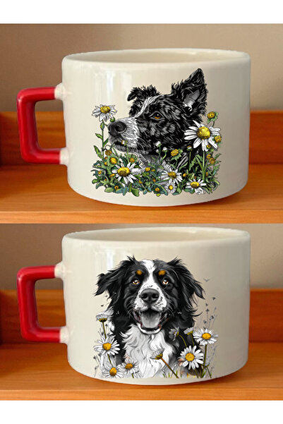 lili hediyelik كوب قهوة مطبوع عليه كلب وزهرة الأقحوان - هدية عيد ميلاد للأم، ...