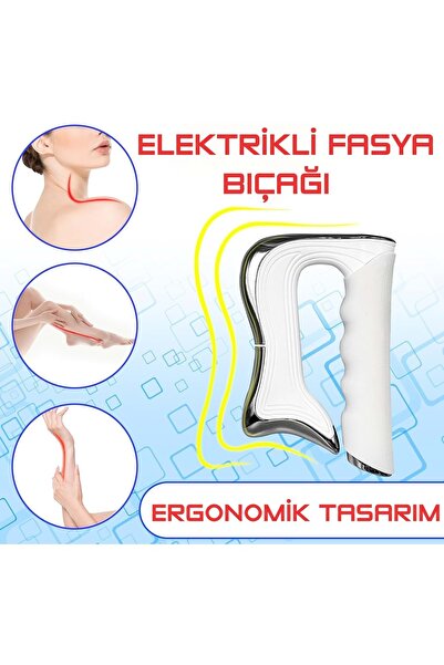 HyMark Elektrikli Fasya Bıçağı Boyun ve Omuz Kas Rahatlatıcı 3 Kademeli Titreşimli Masaj Aleti