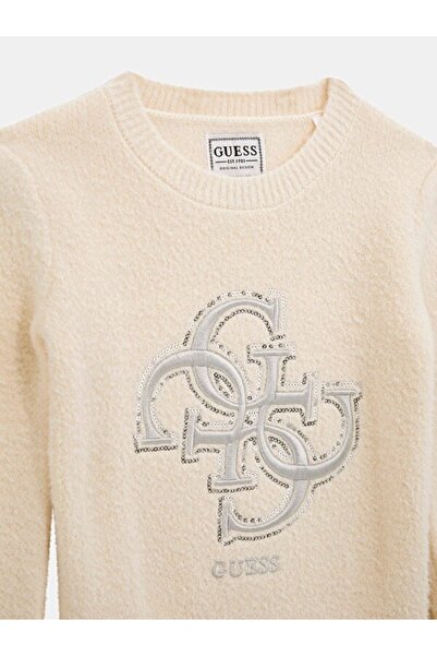 Guess Yarn Дівчача сукня з трикотажу з вирізом А