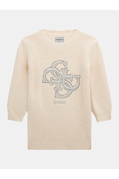 Guess Yarn Дівчача сукня з трикотажу з вирізом А