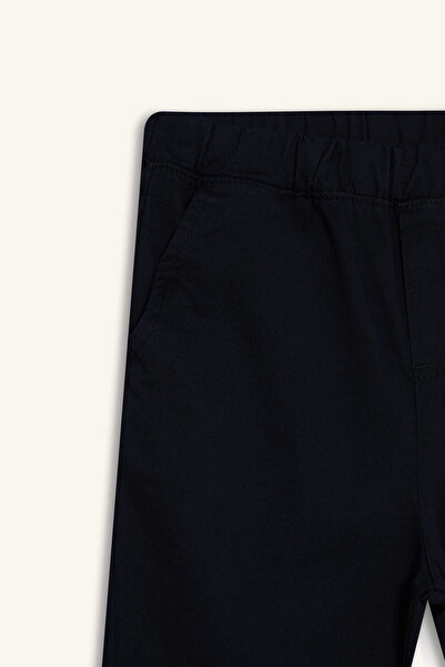 DeFacto T8850 Navy Blue Boys' Straight Leg Gabardine School Trousers