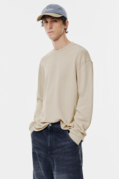 Pull & Bear Basic uzun kollu sweatshirt