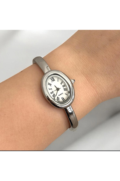 Coliseum Çelik Kordon Cartier Model Elips (Oval) Tasarım Kadın Kol Saati