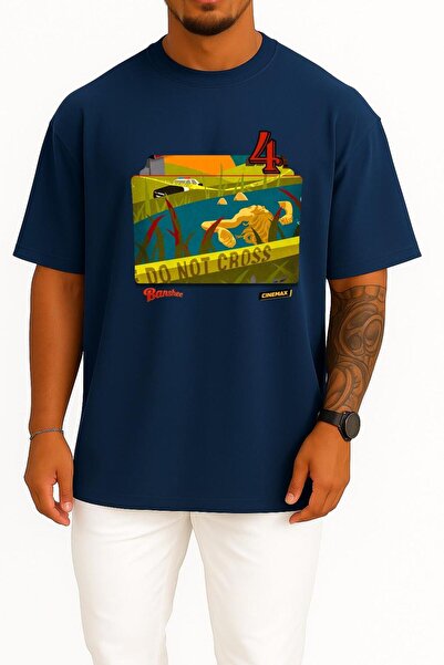 Bahriyeli Collection Oversize Banshee Series and Season Folder Icons, Banshee S04 Foreign Chest Design Unisex T-Shirt
