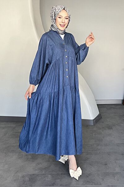 SaklıButik Rochie din denim Hero cu jumătate de nasturi