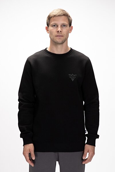 Bad Bear Erkek Baskılı Siyah Sweatshirt Windy Crewneck