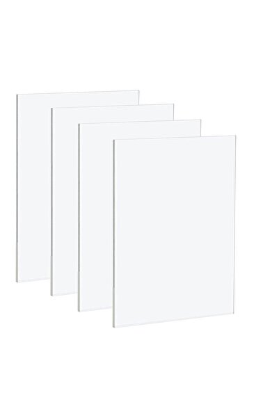 Slasa 4 قطع من ألواح الأكريليك الشفافة مقاس A4 من GSHUR - 210 مم × 297 مم، سمك 3 مم