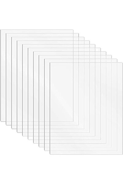 BPA Bevesinol A® - 10 Pieces Transparent Acrylic Sheets, 1mm Plexiglass for Handicrafts, Drawing, Photo