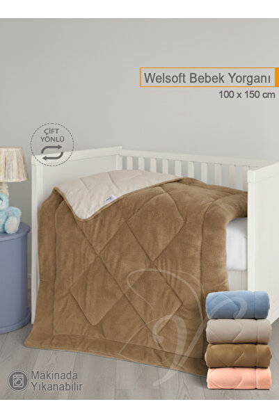 Vionel Home Lüks Welsoft Bebek Yorganı | 100x150 cm | Çift Taraflı Kullanım | Kuzu Tüyü Yumuşaklığı