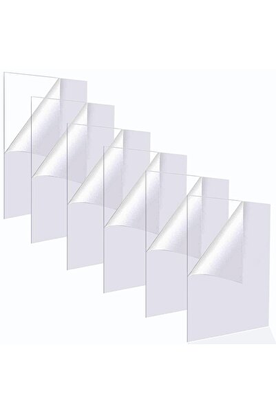 Slasa PET Sheets for Crafting (Pack of 6), 8.5 x 11 x 0.02 inches, Clear Acry...